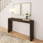 Table console Plank+Beam 56 en bois massif, Table de canapé Conture à bords arrondis, Table d'entrée étroite, Tables console pour entrée