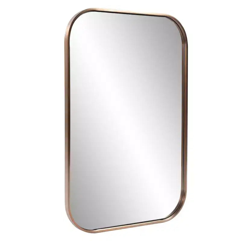Miroir mural rectangulaire Howard Elliott 36x24 Milo avec cadre en acier inoxydable