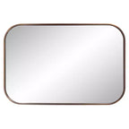 Miroir mural rectangulaire Howard Elliott 36x24 Milo avec cadre en acier inoxydable