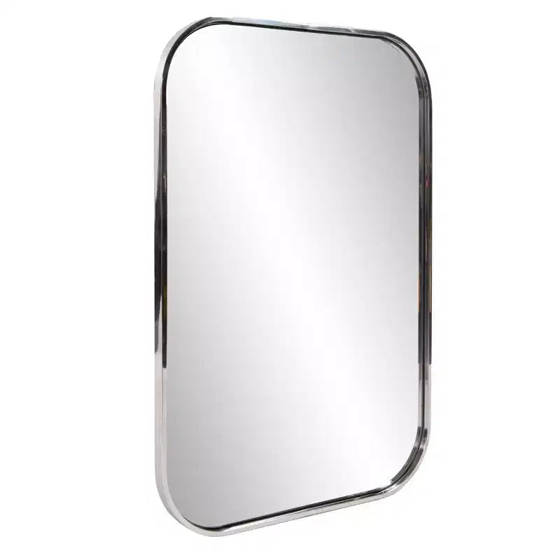 Miroir mural rectangulaire Howard Elliott 36x24 Milo avec cadre en acier inoxydable