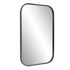 Miroir mural rectangulaire Howard Elliott 36x24 Milo avec cadre en acier inoxydable