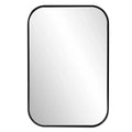 Howard Elliott 36x24 Milo Stainless Steel Framed Rectangular Wall Mirror