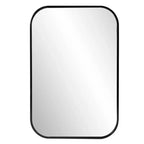 Howard Elliott 36x24 Milo Stainless Steel Framed Rectangular Wall Mirror