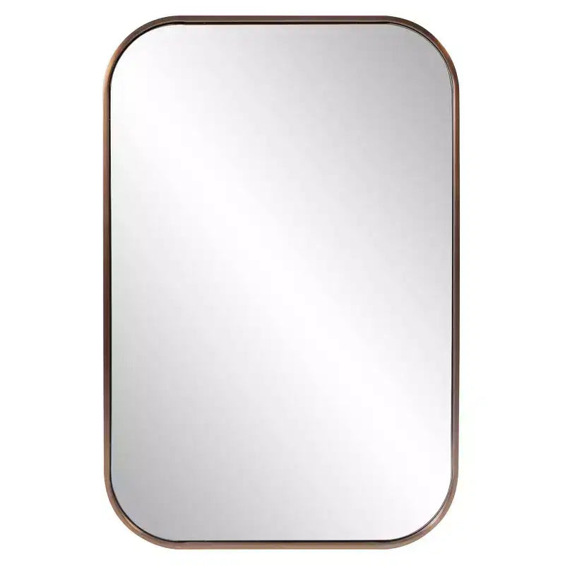 Miroir mural rectangulaire Howard Elliott 36x24 Milo avec cadre en acier inoxydable
