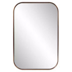 Miroir mural rectangulaire Howard Elliott 36x24 Milo avec cadre en acier inoxydable
