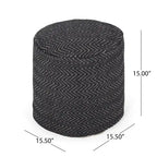 Barthol Boho Fabric Cylinder Pouf by Christopher Knight Home