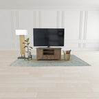 Petit meuble TV de 47 po de largeur, brun clair