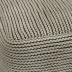 WYNDENHALL Bayhill Boho Square Pouf in Cream Polystyrene Filling