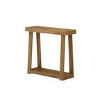Console en bois massif Plank+Beam 36 avec rangement, table de canapé style ferme classique avec étagère, table d'entrée étroite pour couloir