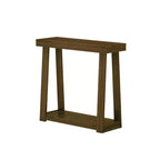 Console en bois massif Plank+Beam 36 avec rangement, table de canapé style ferme classique avec étagère, table d'entrée étroite pour couloir