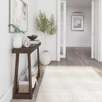 Console en bois massif Plank+Beam 36 avec rangement, table de canapé style ferme classique avec étagère, table d'entrée étroite pour couloir