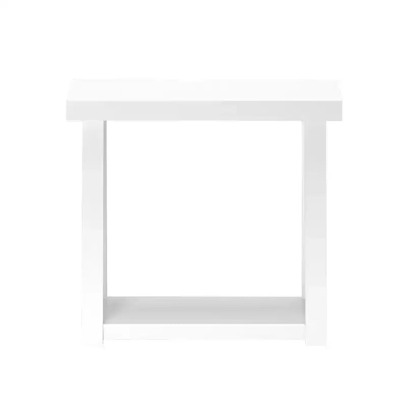 Console en bois massif Plank+Beam 36 avec rangement, table de canapé style ferme classique avec étagère, table d'entrée étroite pour couloir