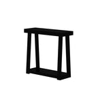 Console en bois massif Plank+Beam 36 avec rangement, table de canapé style ferme classique avec étagère, table d'entrée étroite pour couloir