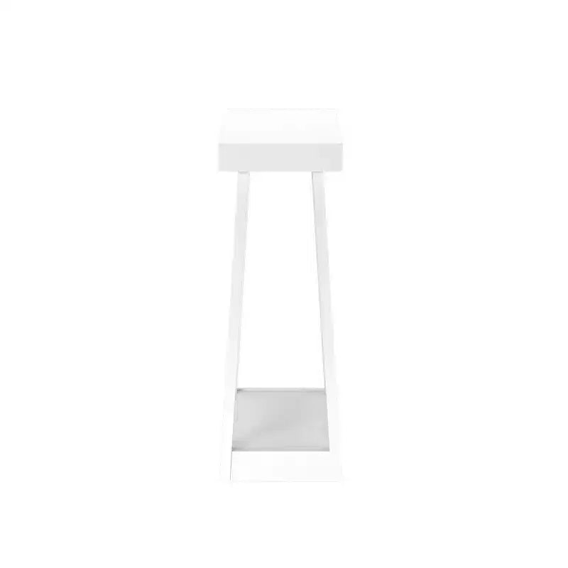 Console en bois massif Plank+Beam 36 avec rangement, table de canapé style ferme classique avec étagère, table d'entrée étroite pour couloir