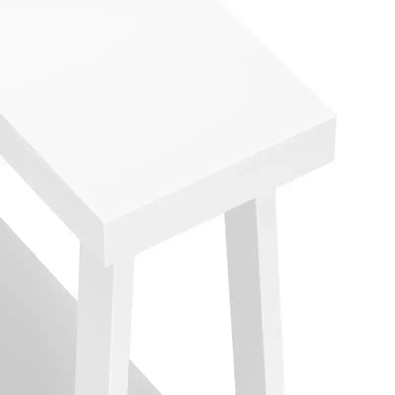 Console en bois massif Plank+Beam 36 avec rangement, table de canapé style ferme classique avec étagère, table d'entrée étroite pour couloir