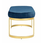 Morden Fort Contemporary Bench, Upholstered Velvet Bench Seat with Metal Legs for Entryway, Bedroom, Living Room