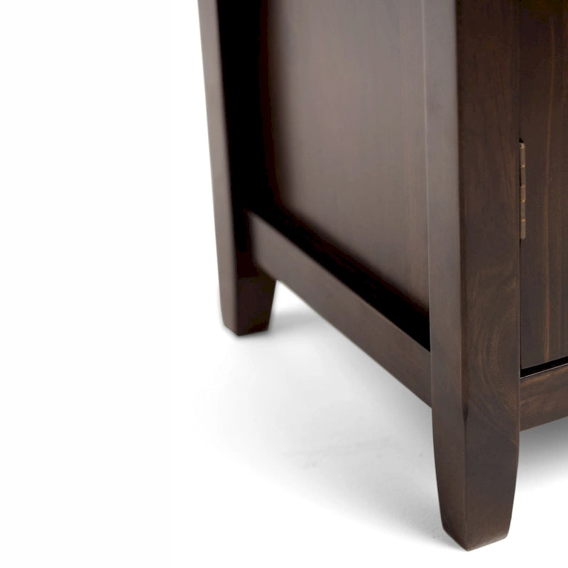 WYNDENHALL Portland SOLID WOOD 40 inch Wide Transitional Medium Storage Cabinet in Mahogany Brown - 40w x 16.9d x 44h