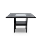 Blanton Contemporary Black Solid Wood LED 5-Piece Counter Height Dining Table Set by Furniture of America