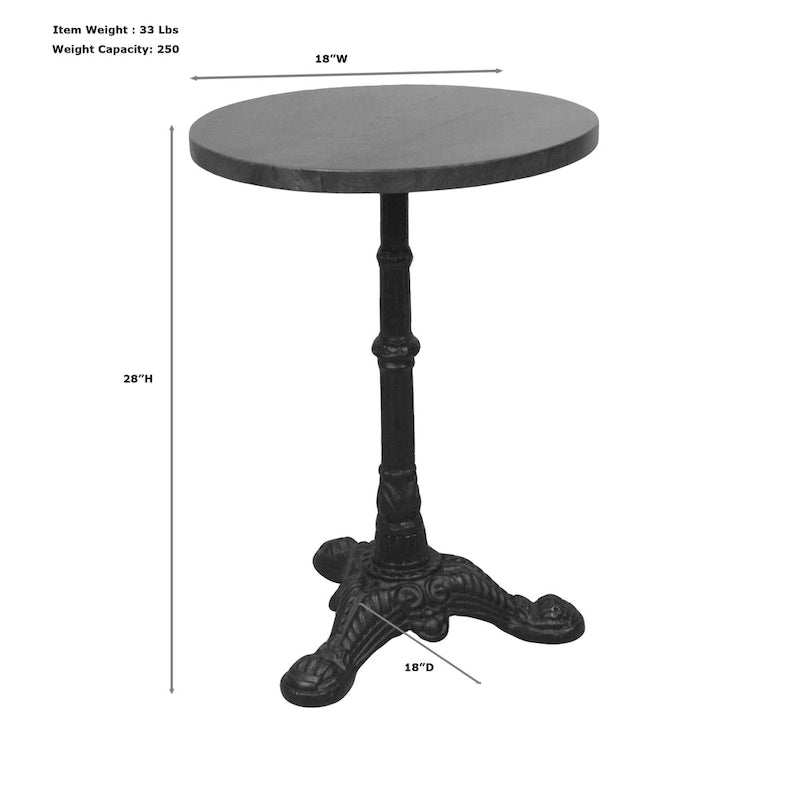 Carolina Living Brera Accent Table - Chestnut/Black