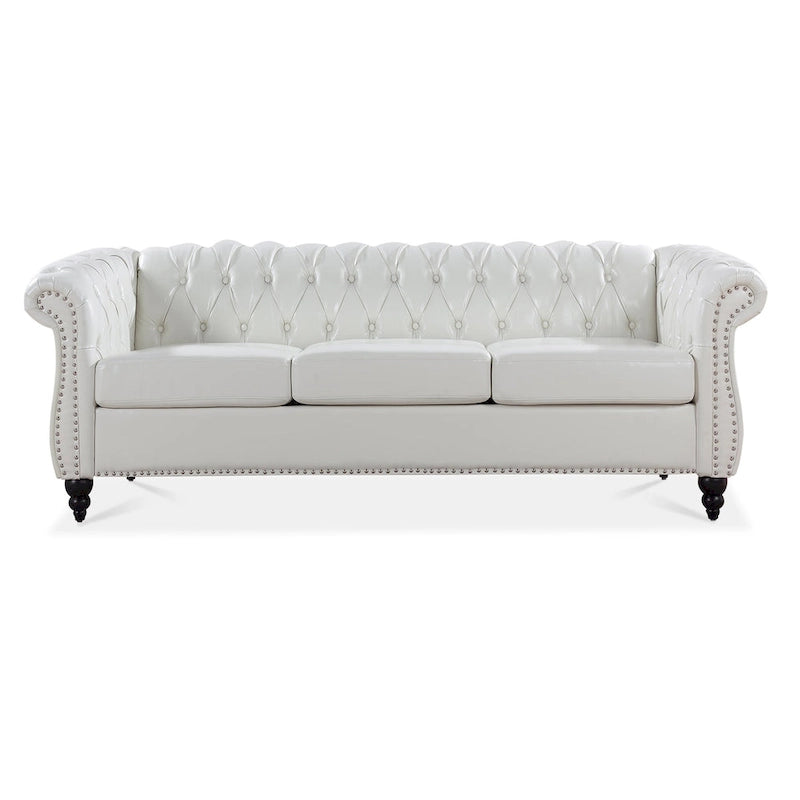 84 Chesterfield Rolled Arm 3 Seater Sofa