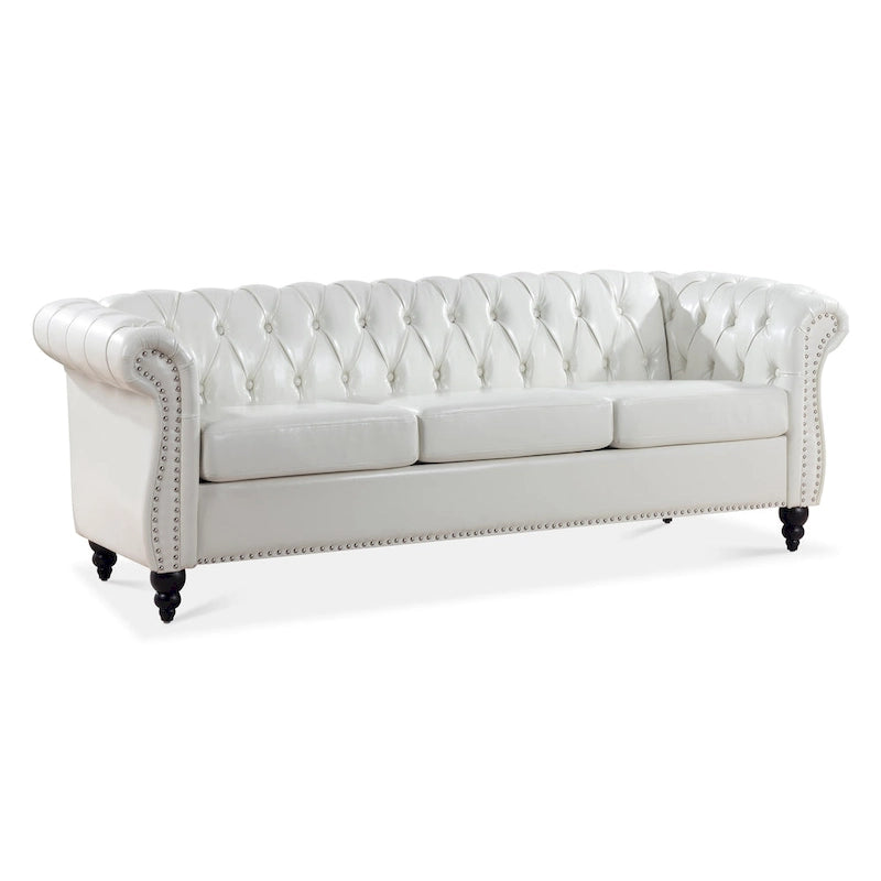 84 Chesterfield Rolled Arm 3 Seater Sofa