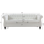 84 Chesterfield Rolled Arm 3 Seater Sofa