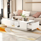 Table basse de rangement Tables basses laquées brillantes Lumières LED Cocktail - 47,4W