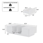 Table basse de rangement Tables basses laquées brillantes Lumières LED Cocktail - 47,4W