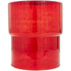 Glass Modern Accent Table - Clear or Red - Roche River Decor