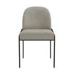 Chaise de salle à manger HomePop moderne rembourrée en velours - paquet individuel