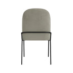 Chaise de salle à manger HomePop moderne rembourrée en velours - paquet individuel