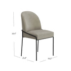 Chaise de salle à manger HomePop moderne rembourrée en velours - paquet individuel