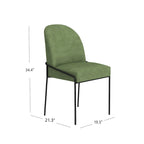 Chaise de salle à manger HomePop moderne rembourrée en velours - paquet individuel
