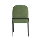 Chaise de salle à manger HomePop moderne rembourrée en velours - paquet individuel
