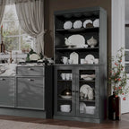Garde-manger de cuisine 100 % bois massif 32 po avec 2 portes par Palace Imports