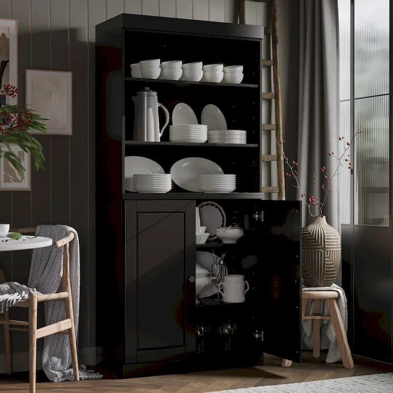 Garde-manger de cuisine 100 % bois massif 32 po avec 2 portes par Palace Imports