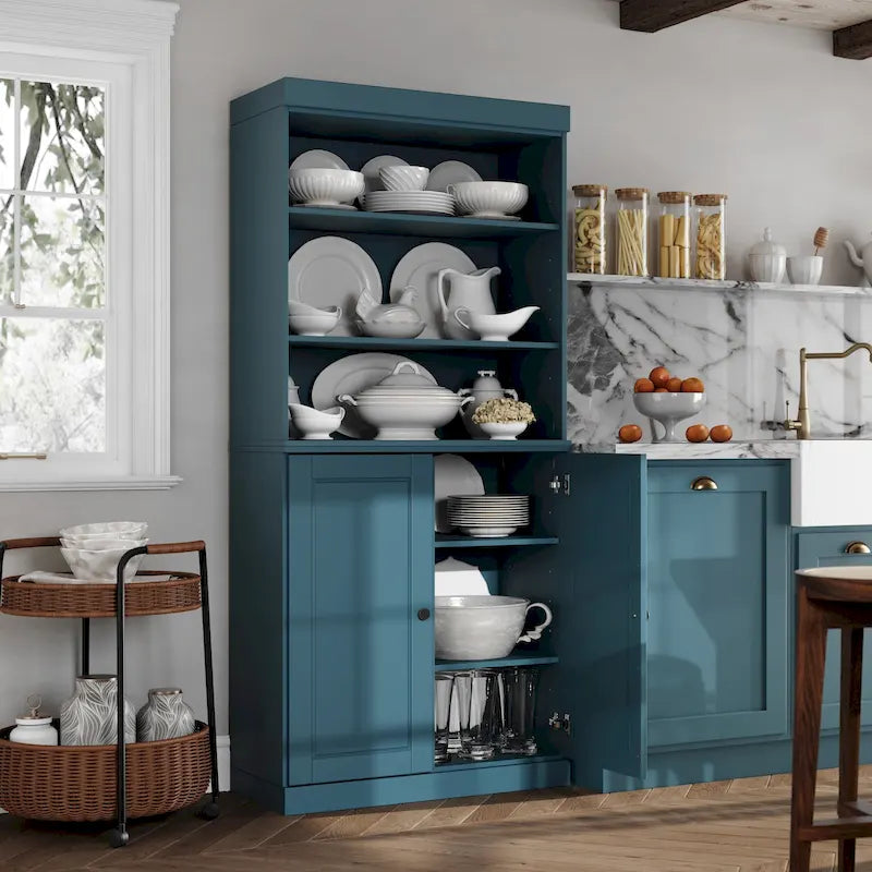 Garde-manger de cuisine 100 % bois massif 32 po avec 2 portes par Palace Imports