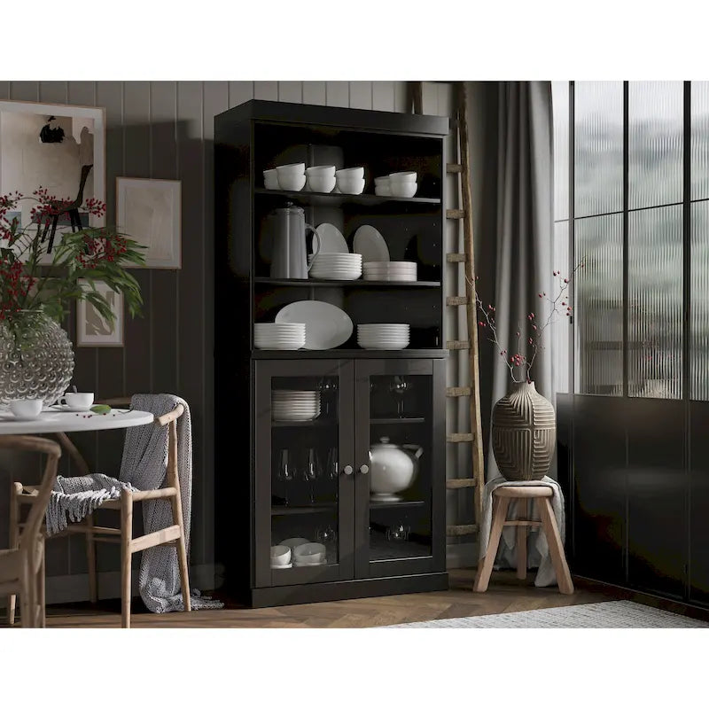 Garde-manger de cuisine 100 % bois massif 32 po avec 2 portes par Palace Imports