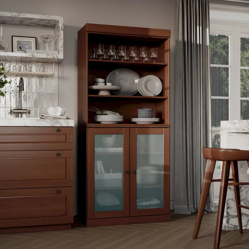 Garde-manger de cuisine 100 % bois massif 32 po avec 2 portes par Palace Imports