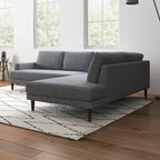 Harman Modern Living Room Fabric Corner Sectional Couch