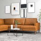Harman Modern Living Room Fabric Corner Sectional Couch