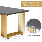 Table de salle à manger moderne pour 6-8 personnes, 180 cm de long, blanche