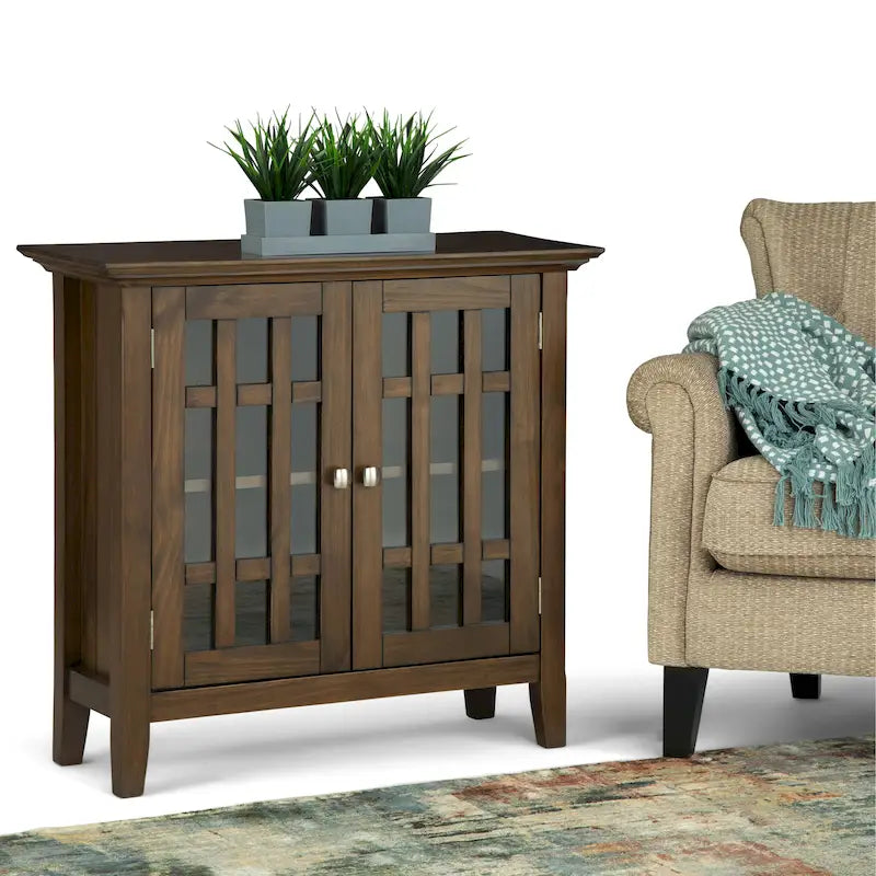 WYNDENHALL Halifax SOLID WOOD 37 inch Wide Transitional Medium Storage Cabinet - 37w x 17d x 36 h