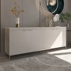 Clihome Furniture Wood 4-Door Accent Cabinet