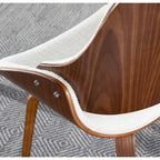 Chaise de salle à manger/d'appoint rembourrée moderne Carson Carrington Svetlana de style Mid-century