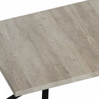 Table à manger rectangulaire rétro avec plateau Carole et plaque centrale noire gaufrée