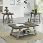 Roundhill Furniture Athens Contemporary 3-pc. Replicated Wood Shelf Table Set