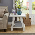 Roundhill Furniture Athens Contemporary 3-pc. Replicated Wood Shelf Table Set