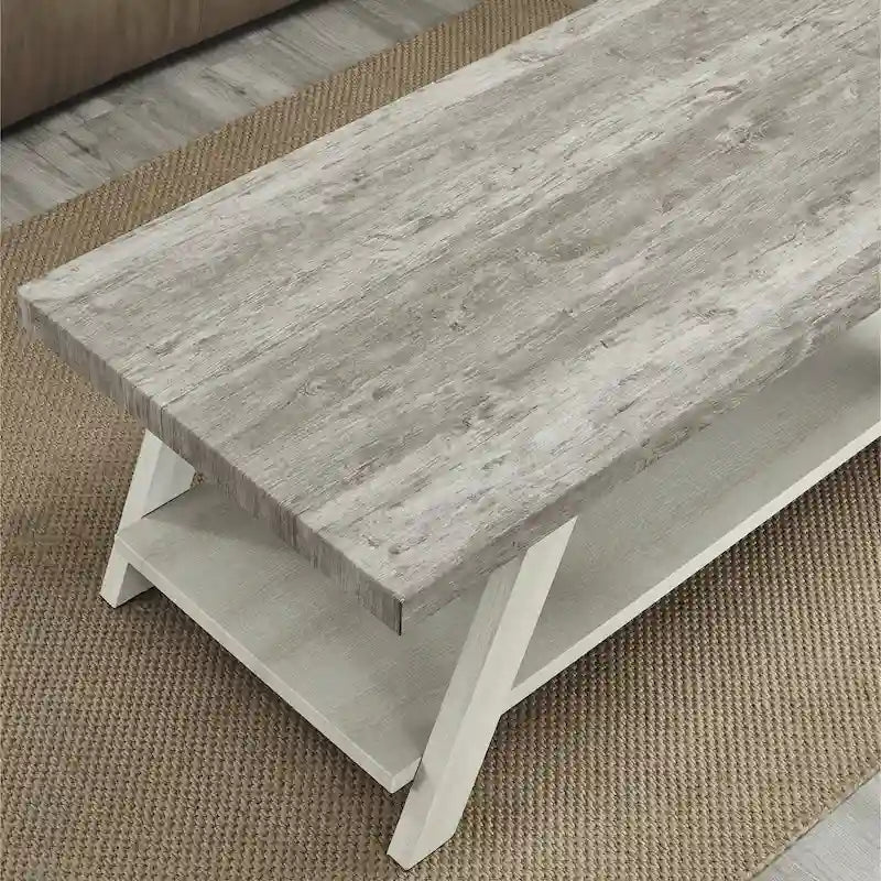 Roundhill Furniture Athens Contemporary 3-pc. Replicated Wood Shelf Table Set