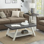 Roundhill Furniture Athens Contemporary 3-pc. Replicated Wood Shelf Table Set